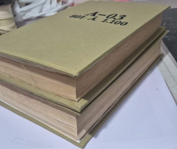 Detalhe de livro de registro catalogado