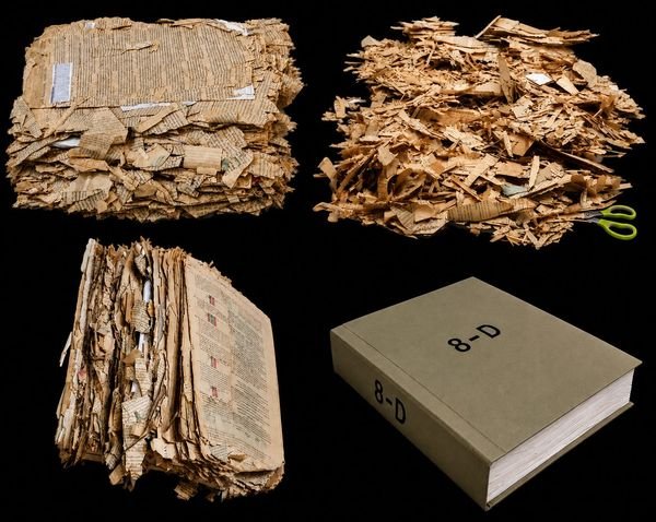 Livro 8-D antes e depois da restauração