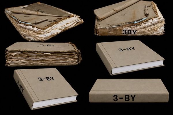 Livro 3-BY antes e depois da restauração